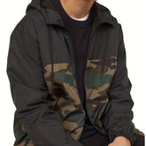 Men’s Camouflage Hooded Zip-Up Jacket