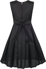 Girls Dress Color Block Contrast Bow Tie Everyday Party Size 4-14