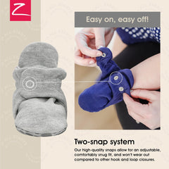 Unisex Organic Cotton Baby Booties with Gripper Soles