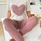 Women Crew Neck Pajama Set