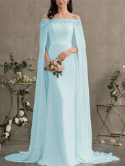 Off Shoulder Lace Cape Wedding Dress