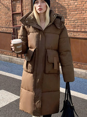 Women’s Hooded Mid-Length Puffer Coat