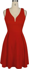Women'S Sleeveless V Neck Casual Mini Dress Graduation Dinner Gowns Party Cocktail Dresses with Pockets OX366