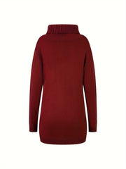 Pocket Cable Turtleneck Sweater