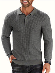 Lightweight Knit Long Sleeve Polo