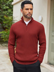 Slim Zip Knit Pullover