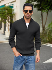 Slim Zip Knit Pullover