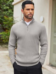 Slim Zip Knit Pullover
