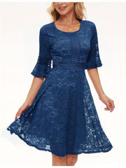 Vintage Lace Fit Flare Dress