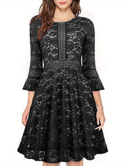 Vintage Lace Fit Flare Dress