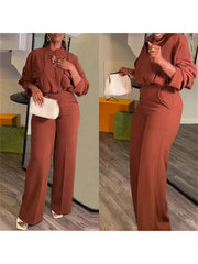 Elegant Wide Leg Pants Suit