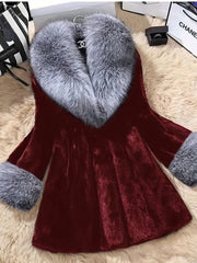 Women’s Oversized Fur-Collar Winter Coat
