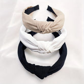 Women’s Minimalist Plain Fabric Headband Set