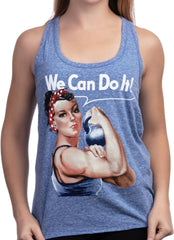 Rosie the Lifter | Cute Workout Exercise Lifting Women Kettlebell Racerback Tank