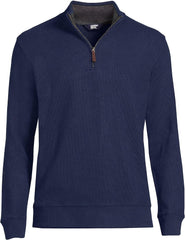Men'S Bedford Rib Quarter Zip Sweater