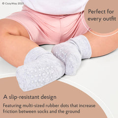 Ankle Style Socks with Grippers for Little Girls & Boys, Infants, Toddlers, Children - 6 & 9 Pairs