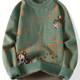 Geo Slim Knit Pullover