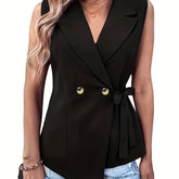 Asym Knot Vest Blazer