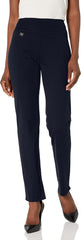 Women'S Pull on Solid Knit Easy Fit Narrow Leg Pant with Tummy Panel
