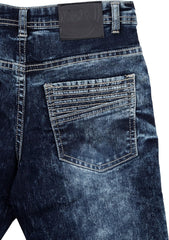 Stretch Slim Fit Biker Jeans, Distressed Moto Denim Pants for Big Boy & Little Kids