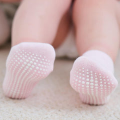 Baby Non Slip Grip Ankle Socks with Non Skid Soles for Infants Toddlers Kids Boys Girls