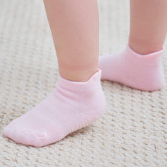 Baby Non Slip Grip Ankle Socks with Non Skid Soles for Infants Toddlers Kids Boys Girls
