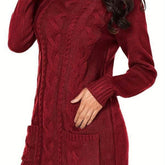 Pocket Cable Turtleneck Sweater