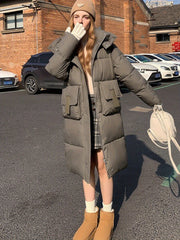 Women’s Hooded Mid-Length Puffer Coat