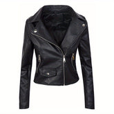Women’s Vintage Faux Leather Biker Jacket