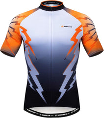 Men'S Cycling Jerseys Tops Biking Shirts Short Sleeve Bike Clothing Full Zipper Bicycle Jacket with Pockets
