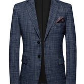 Classic Plaid Single Breasted Blazer