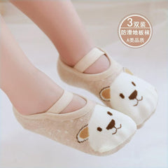 Baby Toddler Non-Skid Socks Little Girls Cute Cartoon Floor Socks 8-36M
