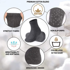 12 Pack Baby Socks Cotton Crew Toddler Socks Grips Non Slip Bottom Kids Socks
