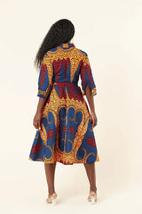 Women African Print Dress Dashiki Traditional Dress Outfits Attire 2022 Fashion 3/4 Sleeve Party Evening African Dresses Women