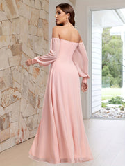 Multi-Wear Off-Shoulder Chiffon Wedding Dress