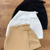 Elegant A-Line Short Skirt with Zipper Detail