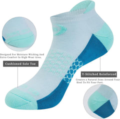 Women Socks 7 Pairs Men'S Athletic Running Socks with Tab 6 Pairs Thick Cushion Ankle Socks for Sport Low Cut Running Socks