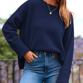 Fuzzy Chunky Knit Pullover