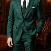 Men’s Three-Piece Vertical Stripe Suit Set