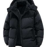 Men’s Heavy-Duty Insulated Winter Hooded Jacket