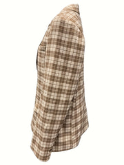 Brown Checkered Evening Suit