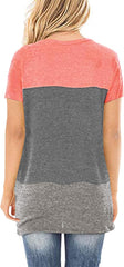 Women'S Tops Short Sleeve Twist Knotted T Shirts Summer Blouse Tunic Tops S-2XL