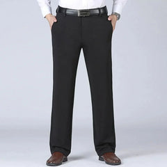 2Pcs M‘S Business Pants plus Size 40-52 95-155Kg Formal Work Long Pants Elastic Waist Suit Pants Casual Trousers