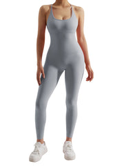 Seamless Backless Yoga Jumpsuit for Women