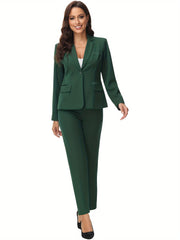 Elegant Plus Size Office Pantsuit