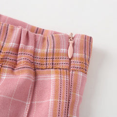 Women'S & Girls' Pleated Plaid Mini Skirt School Girl Skirts Skorts Mom and Daughter Matching Outfits