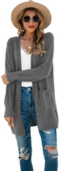Womens Color Block Striped Draped Kimono Cardigan Long Sleeve Open Front Casual Knit Sweaters Coat Soft Outwear