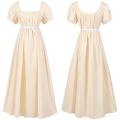 Women'S Renaissance Cosplay Costume Medieval Irish over Dress Chemise Short Sleeves Dress Gothic High Waist Gown Dress