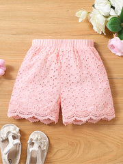 Toddler Lace Elastic Summer Shorts