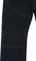 Baby Boys Toddler Jeans, Elastic Waist Biker Moto Distressed Ripped Denim Jeans for Boys & Colored Pants